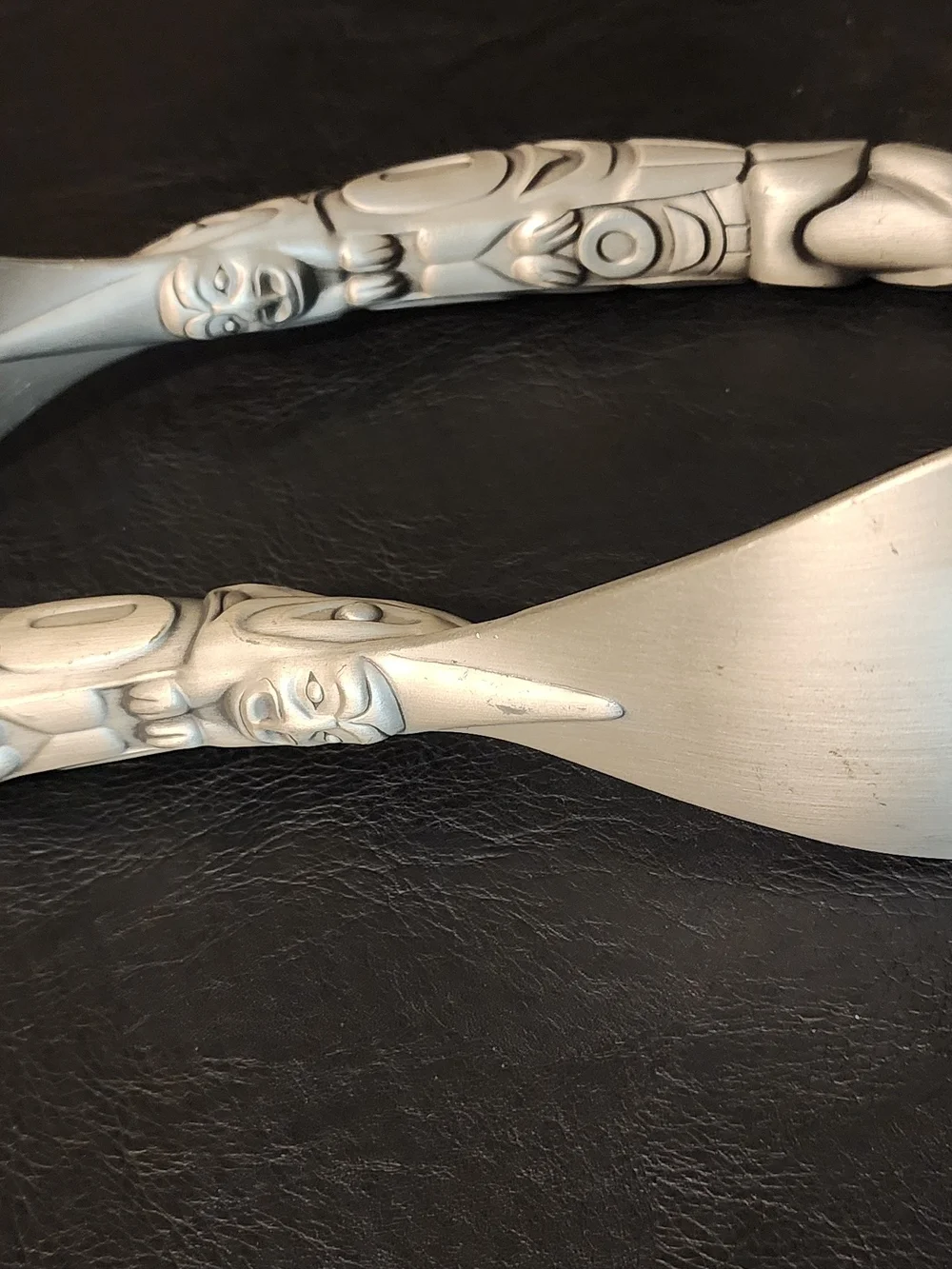 Native Essence Pewter Plated Servers “Celebration” by Gryn White, a Haida Artist